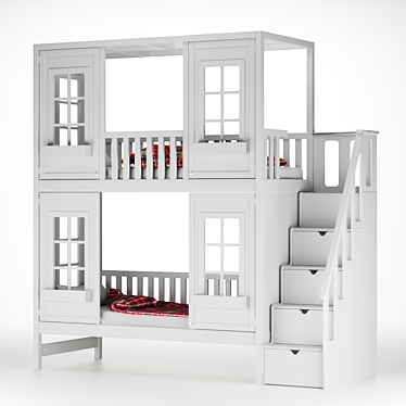 Palazzo Kids Bed with Drawers 3D model image 1 