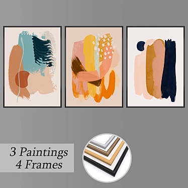 Elegant Wall Art Set 1627 3D model image 1 