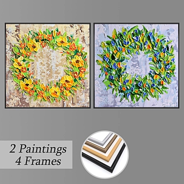 Elegant Wall Art Set 3D model image 1 