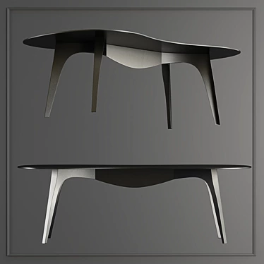 Sustainable Aluminum Table: NO_WASTE 3D model image 1 