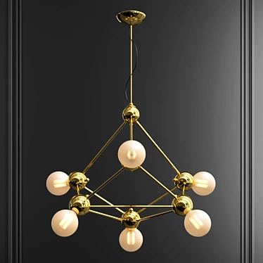 Contemporary Atom Chandelier 3D model image 1 