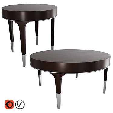 Elegant Grand Classic Round Table 3D model image 1 