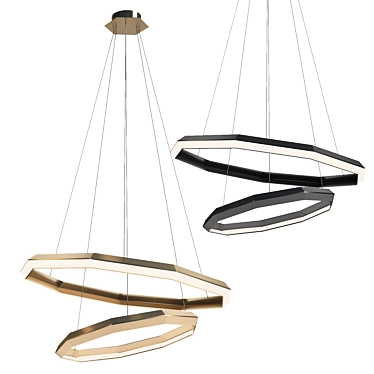 Elegant Helvetia Chandelier: Graceful Lighting Solution 3D model image 1 