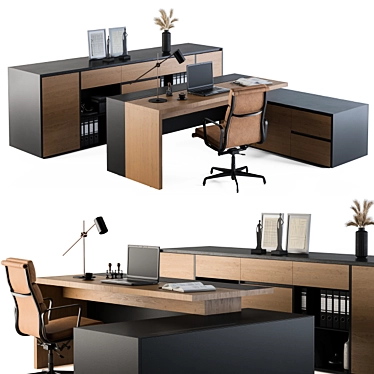 Executive Office Furniture Set 3D model image 1 