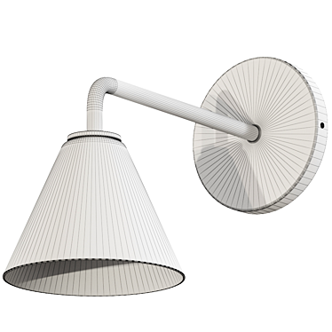 Sleek Clear Glass Cone Sconce 3D model image 1 