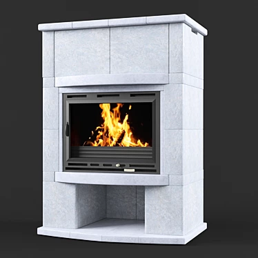 Warm Stone Fireplace Stove WS 3D model image 1 