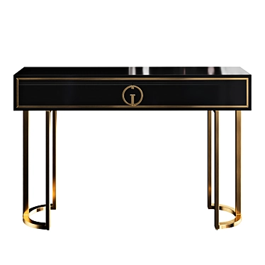 Garda Decor Console: Black & Gold Elegance 3D model image 1 