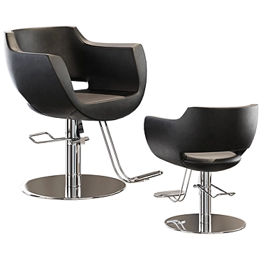 Colorful Comfort: Clust Roto Salon Chair 3D model image 1 