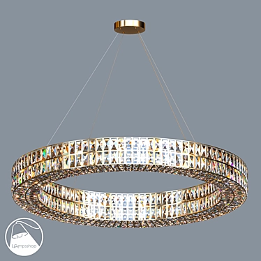 Sleek L1280 Chandelier Shimmers 3D model image 1 