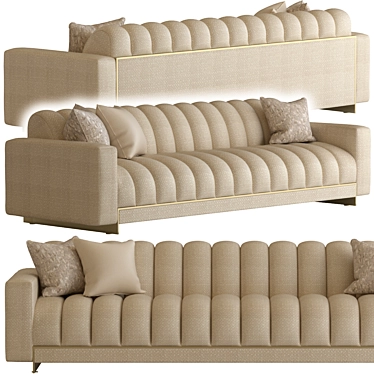 Caracole Well-Balanced Sofa: Sleek & Spacious 3D model image 1 