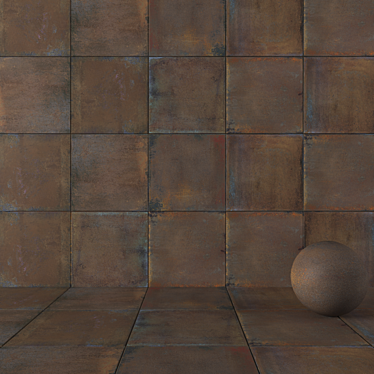 Museum Iron Oxide Stone Tiles 3D model image 1 