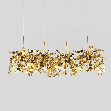 Terzani 40.2061 Gold Pendant Light 3D model image 1 