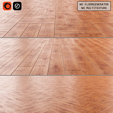 Title: Versatile Laminate Flooring in 3 Stunning Designs 3D model image 1 
