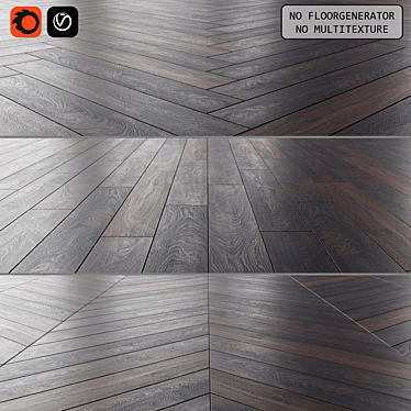 Versatile Laminate Flooring: 3 Layouts, 7 Tile Patterns 3D model image 1 