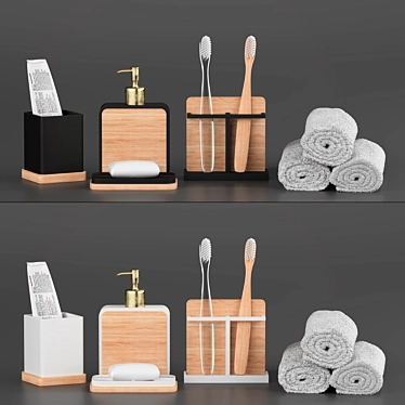 Title: Agat Bathroom Set - Elegant and Stylish 3D model image 1 