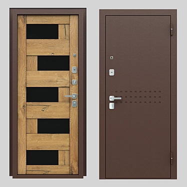 Luxury Italian-Designed Fortezza Doors 3D model image 1 