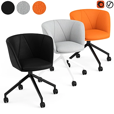 Fredericia Verve 700mm Swivel Chair 3D model image 1 