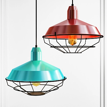 Modern Loft House Pendant Light 3D model image 1 