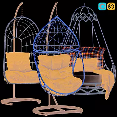 Elevate-Your-Space Hanging Chair 3D model image 1 