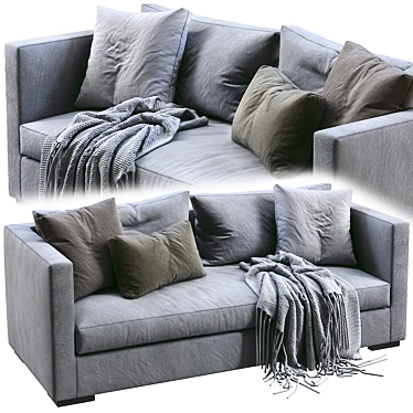 Meridiani Belmon Sofa: Sleek Modern Design 3D model image 1 