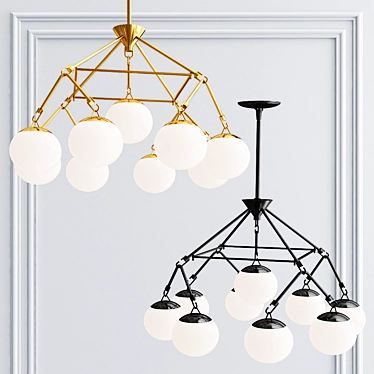 Orion 30-Inch Nine-Light Chandelier - Majestic Illumination at its Finest 3D model image 1 