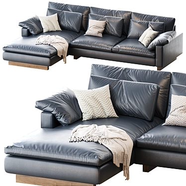 Harmony Chaise Sectional: Comfort in Every Dimension! 3D model image 1 