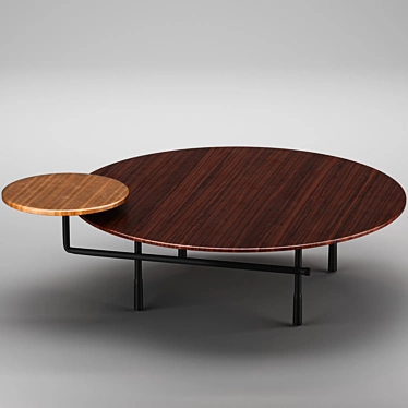 Modern Wooden Coffee Table 3D model image 1 