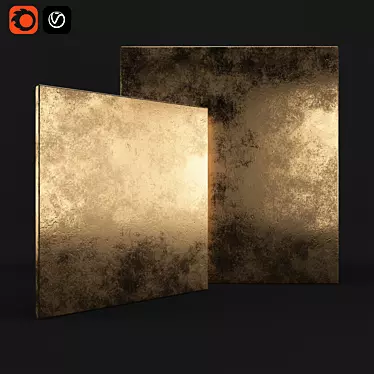 Title: Worn Gold Metal 1 3D model image 1 