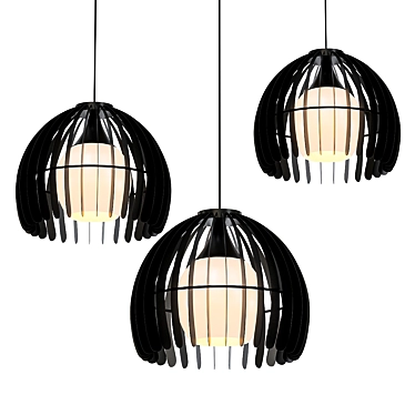 Elegant Art Deco Pendant Light 3D model image 1 