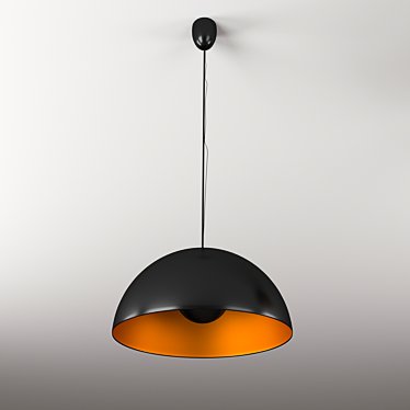 Modern Hemisphere Pendant Light 3D model image 1 