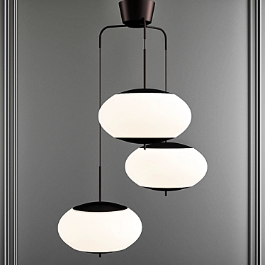 Elegant Bolete Chandelier: Illuminate in Style 3D model image 1 