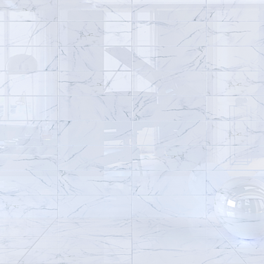 Museum Borghini Bianco: Elegant Marble Wall Tiles 3D model image 1 