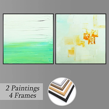 Elegant Wall Art Set 3D model image 1 