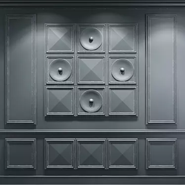 Elegant 3D Wall Panel 3D model image 1 