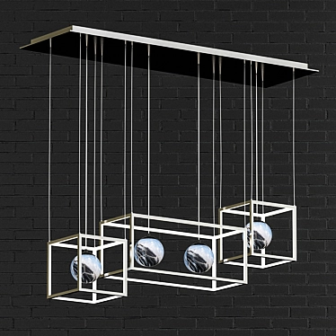 Elegant Candela Chandelier 003 3D model image 1 