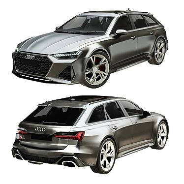 Unleash the Power: Audi RS6 2020 3D model image 1 