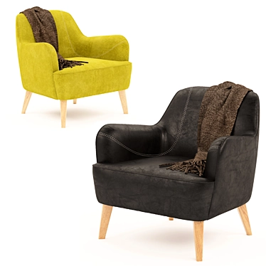 Luxury Lysandre Armchair: Elegant Comfort 3D model image 1 