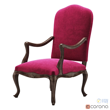 Italian Renaissance Walnut Armchair - Bellini's Antique Genoa 3D model image 1 