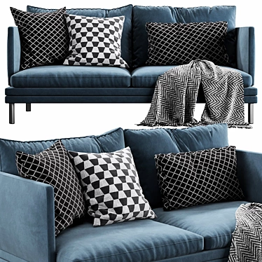 Contemporary Zanotta William 2 Sofa 3D model image 1 