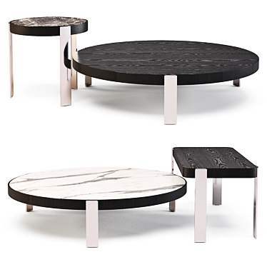 Minotti Mattia: Coffee Tables Set 03 - Elegant and Versatile 3D model image 1 