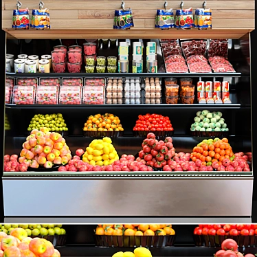 Freshtastic Fruits & Veggies Display 3D model image 1 