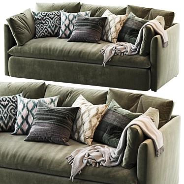 Cozy Retreat Sofa 3D model image 1 