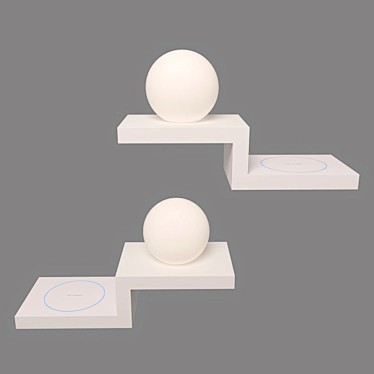 Wireless Wall Light with Phone Charger 3D model image 1 