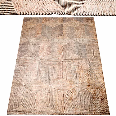 Oscillo Hand-Knotted Rug: Luxurious and Timeless 3D model image 1 