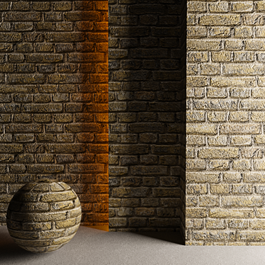 Sunny Glow Bricks 3D model image 1 