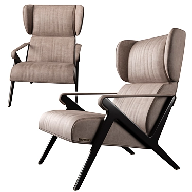 Luxury Leather Armchair: Visionnaire Imagine 3D model image 1 
