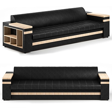 Ritis Straight Sofa: Sleek and Stylish 3D model image 1 