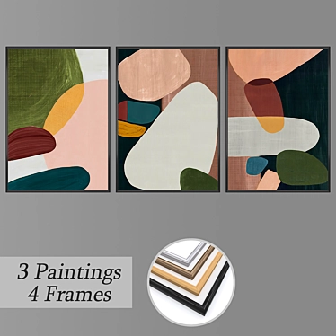 Elegant Wall Art Set 3D model image 1 