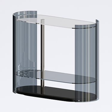 Modern Glass Drinks Trolley 3D model image 1 