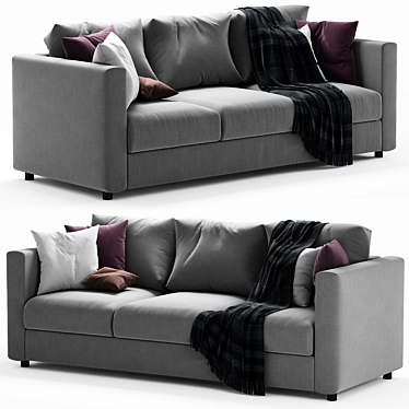 Elegant Ikea Finnala 3-Seater Sofa 3D model image 1 